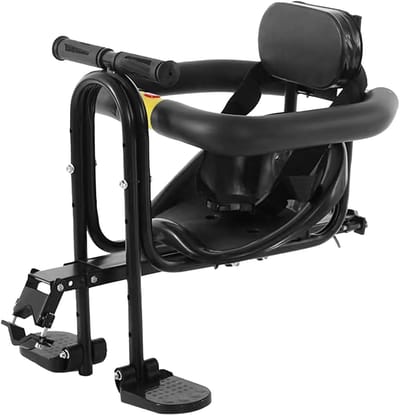 Kinderfietsstoel - Fietsstoel peuter - Veilig fietsen - Afneembare zitting - 40-56cm lengte - Zwart