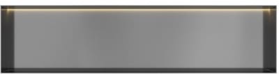 Hotbath &More Inbouwnis - 30 x 120 x 10 cm - Frameless - met LED-verlichting - Geborsteld Gunmetal PVD