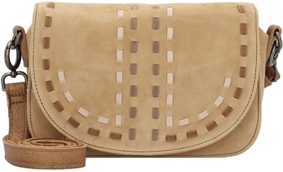 FREDsBRUDER Leren Schoudertas Life Is A Flapbag Caramel Lichtbruin