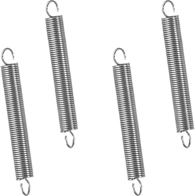 Trekveren met haak - Spanveren verlengd - Bevestigen en spannen - Roestvrij staal 304 - 40 mm lengte - Zilverkleurig