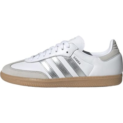 adidas Samba OG Wit Zilver Metallic Grijs Dames Sneakers Schoenen-Wit Grijs-Eén JI2725 37⅓ white