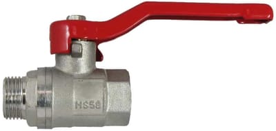 Kogelkraan 3/8 inch, Messing met hendel, IG AG