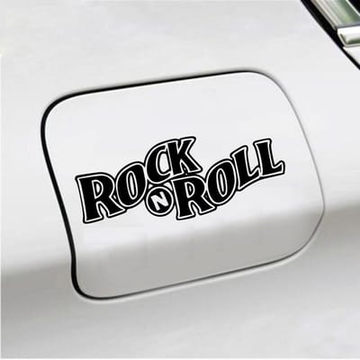 Bumpersticker - Rock N Roll - 5,7 X 14,8 - Zwart