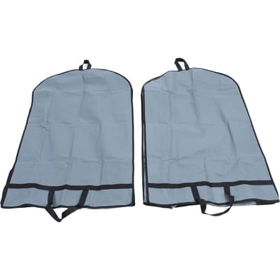 2 STUKS Kleding Stofhoezen Zakken Transparante Zijkant Kast Hangen Kleding Opbergzak voor Lange Jurk gray