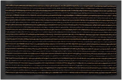 MD Entree - Deurmat - Maxi Dry Stripe - Beige/Brown - Vloerkleed - Met antislip - Wasbaar- Vocht absorberend - Hoge dichtheid 600gr/m2 - 40 x 60 cm