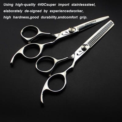 Professionele Kappersschaar Set 6 Inch – Knipschaar & Uitdunschaar - Coupeschaar
