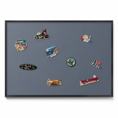 Tulup Magneetbord met Zwarte Frame - Grijs Magneetbord Met Effen Achtergrond - 100 cm x 70 cm - Koele grijze kleur - Magnetisch Bord Decoratief - Magneetbord Multifunctioneel - Magneetbord Voor Thuiskantoor