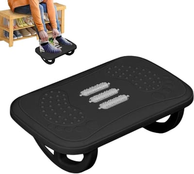 Voetsteun onder bureau - Ergonomische kruk - Comfortabel zitten - Gebalanceerde beweging - 375 x 23 x 12 cm - Zwart
