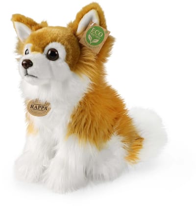 Rappa ECO knuffel hond Chihuahua 28 cm - realistische knuffel van recyclede PET flessen - karamel