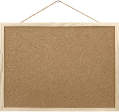 Prikbord van Kurk 40 x 30 cm voor Kantoor, School en Thuis - Veelzijdig Notitiebord met Houten Frame en Bevestigingsmateriaal