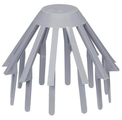 Bladvanger van PVC-kunststof 85-100mm grijs voor dakgoten