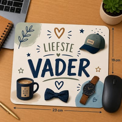 Muismat Liefste Vader – 23 x 19 cm – Cadeau voor Vader – Vaderdag Cadeau – Papa Cadeau – Bureau Accessoire
