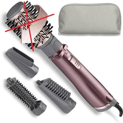BaByliss Beliss Big Hair 1000 Föhnborstel AS960E - Multistyler met 4 opzetstukken - Roterende opzetborstel 50mm - 2 draairichtingen - 1000W [Airstyler]