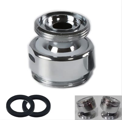 360 Graden Draaibare Kraan Adapter, 16Mm Mannelijke naar 22Mm Mannelijke NPT Draad Messing Wastafel Kraan Adapter Waterzuiveraar Tap Beluchter Connector