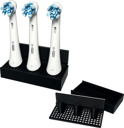 Oral-B iO Opzetborstelhouder - Zwart - 3 Houders - Tandenborstelhouder - Tandenborstelhouders - Electrische Tandenborstelhouder - Inclusief Bevestiging