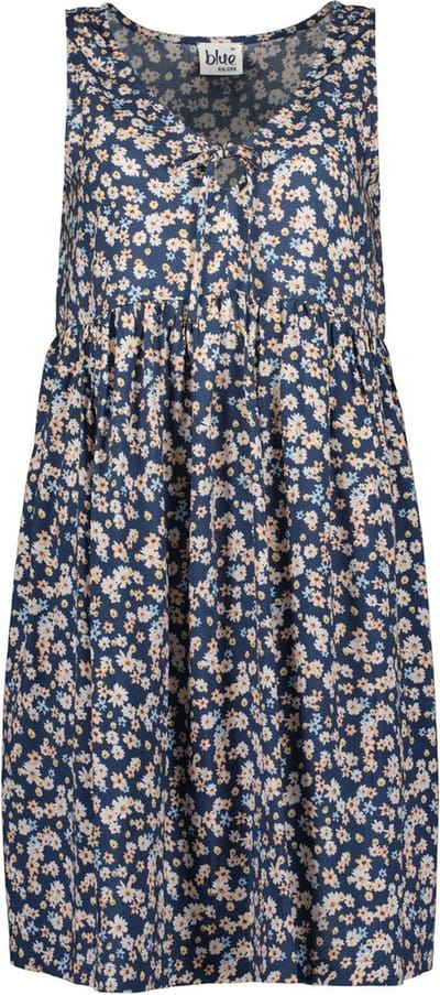 Blue Seven dames jurk - jurk dames mouwloos - blauw bloem - 184122 - maat 36