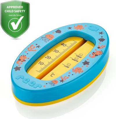 Baby Badthermometer - Veilige Watertemperatuur - Optimale Babybadjes - Kwikvrij BPA-vrij - 0-50 Graden - Blauw