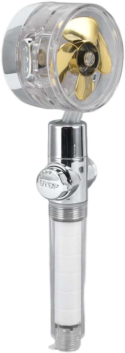 VT Goods - Douchekop - Handpropeller Douchekop - Turbo Douche met Hoge Druk - Gepolijst - Hydro Douchestraal - Efficiënt voor een Verfrissende Douch...