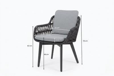 Tuinstoel Dakota Antraciet Relax Dining - 8300A
