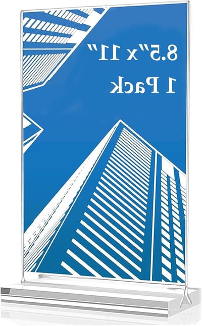 Acryl T-standaard voor A4 formaat, helder en stevig, ideaal voor advertenties, menukaarten en waarschuwingen (21 x 29,7 cm)
