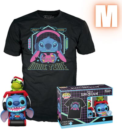 Lilo & Stitch Gamer Stitch with Frog - POP! & Tee Funko Pop! standaard M Heren