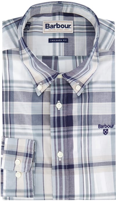Barbour casual overhemd blauw