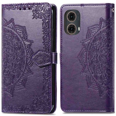 imoshion Hoesje - Geschikt voor Motorola Moto G85 - Mandala Bookcase - Paars