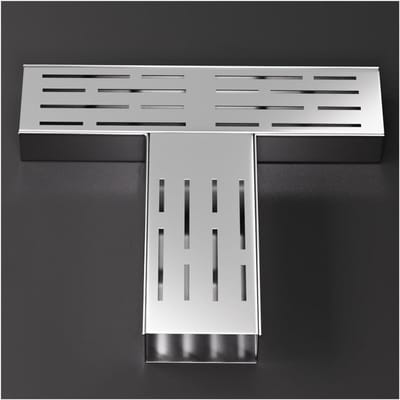 Afvoerrooster Set - Afvoergoot Rooster - Waterafvoer Buiten - Smal Roestvrij Staal - Niet Gespecificeerd - Zilver