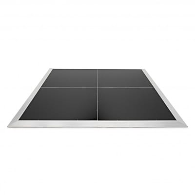 2 m x 2 m Draagbare Dansvloer van Gear4music, Zwarte Finish