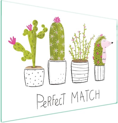 TMK ArtDeko - Snijplank - Glas - 70x52 cm - Cactus Ontwerp
