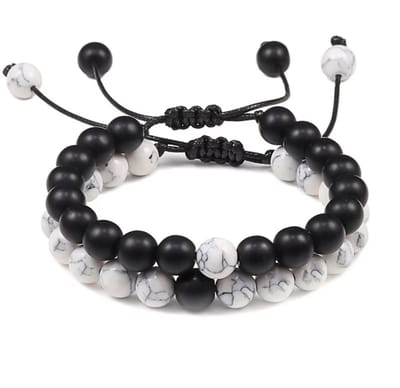 Koppelarmbanden Set - Zwart & Wit - Vriendschapsarmbanden - EmmyRovi