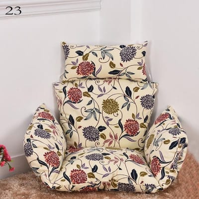 Housse de coussin pour chaise suspendue, grande housse ronde pour chaise Papasan, vide (Pas de remplissage) Housse de coussin pour chaise longue de jardin as shown
