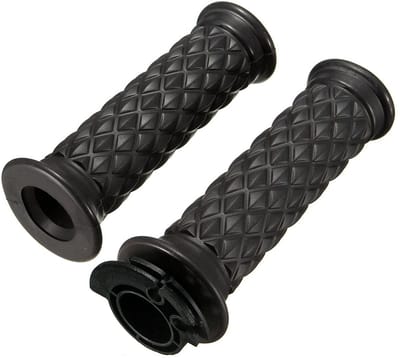 Dailygoods- Motorstuur Vintage Cafe Racer - Handvatten - Aluminium/Siliconen - Comfortabele Grip - Duurzaam - Geschikt voor Lange Rit