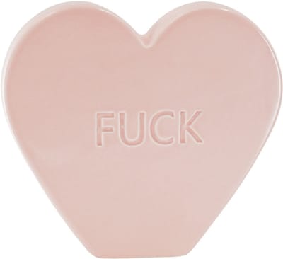 Housevitamin Sierbeeld- Snoephart 'FUCK- Keramiek- Licht Roze- 20x4x18,5cm