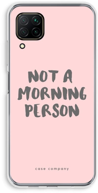 Case Company® - Hoesje geschikt voor Huawei P40 Lite hoesje - Morning person - Soft Cover Telefoonhoesje - Bescherming aan alle Kanten en Schermrand