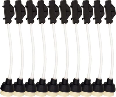 Hoogwaardige keramische GU10 fitting met kabel - 10 stuks, veilig voor LED en halogeenspots, duurzame sokkel en eenvoudige installatie