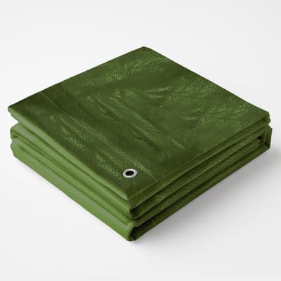 Afdekzeil - Dekzeil zeil - Bescherming tegen weer - Dubbelzijdig gecoat - 5m x 8m - Groen