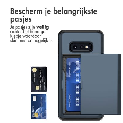 imoshion Hoesje met Pasjeshouder - Geschikt voor Samsung Galaxy S10e - Donkerblauw
