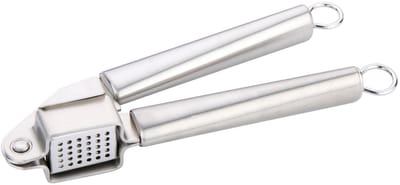 RVS knoflookpers 20cm – roestbestendig – zilverkleurig – ergonomisch, makkelijk schoonmaken