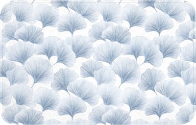 WC mat 80x50 cm - Antislip - Waaier - Modern - Blauw - Toiletmat - Vloermat - Douchemat - Toilet tapijt - Toiletmatten