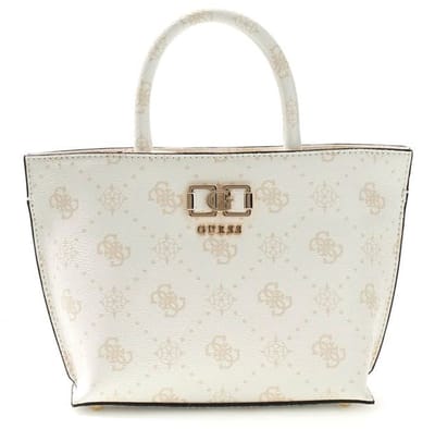 GUESS handtas schoudertas Emelie Logo Mini Tote White Logo wit