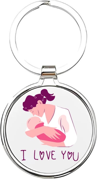 Akyol - I love you Sleutelhanger - mama - Moeders - Moeder sleutelhanger - mama sleutelhanger - Sleutelhanger mam - Familie sleutelhanger - moederdag cadeautje - Mama cadeau - mom - stiefmoeder - schoonmoeder - mothersday - 4 x 7,5 CM