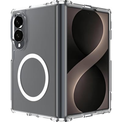 Just in Case hoesje geschikt voor Samsung Galaxy Z Fold8 - Compatibel met MagSafe - Military Grade Backcover - Transparant