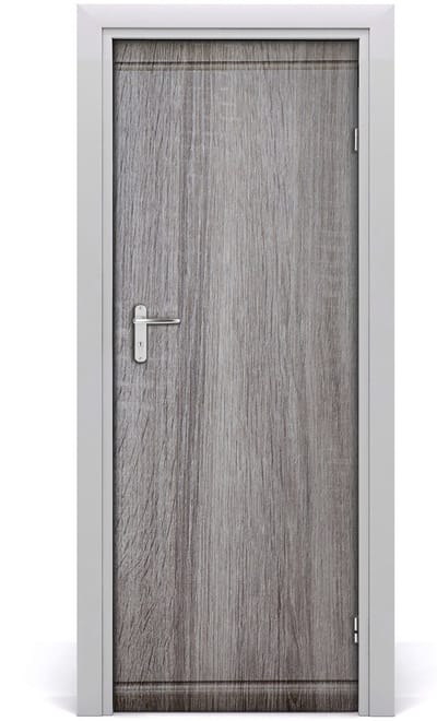 Tulup Deursticker - Houten Huis Deurbehang - 75 cm x 205 cm - Grijs Deursticker - Moderne Deur Sticker - Deursticker voor de Slaapkamer - Deurbehang Sticker