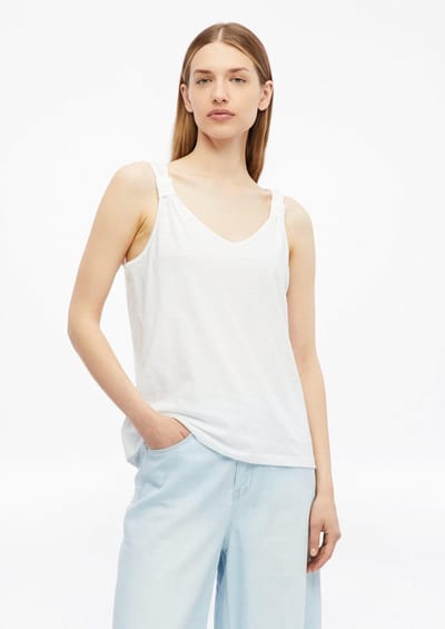 V-hals T-shirt van zacht katoen jersey maat dames s.Oliver
