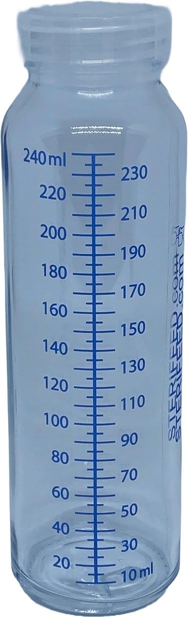 Sterifeed Glazen Moedermelk bewaarfles / babyfles glas 240ml 5 stuks