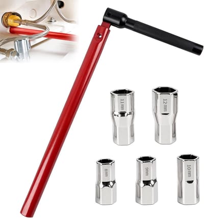 Kranensleutel - Wastafelsleutel - Pijpsleutelset - Multifunctioneel - 6-delig - Inclusief adapters 8-13 mm - Loodgieters gereedschap - Voor wastafel en montage