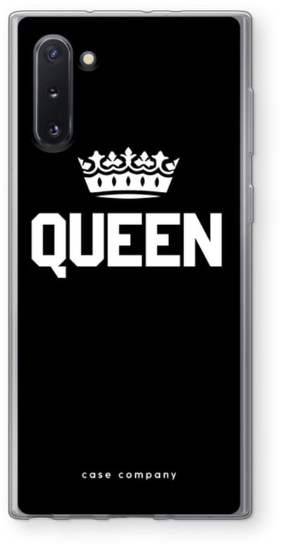 Case Company® - Hoesje geschikt voor Samsung Galaxy Note 10 hoesje - Queen zwart - Soft Cover Telefoonhoesje - Bescherming aan alle Kanten en Schermrand