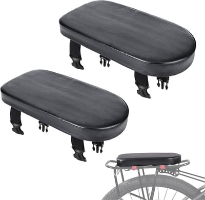 2 Stuks Fietsstoeltje Achterzitje - 30x15x5 Cm - Bagagedrager Kussen - Fietskussen Achter - Verband - Stoelen Voor Mountainbikes - Stoelen Voor Mountainbikes - Dikker Zitvlak - Geschikt Voor Elektrische Fiets/ Fietsen/Elektrische Scooter - Zwart