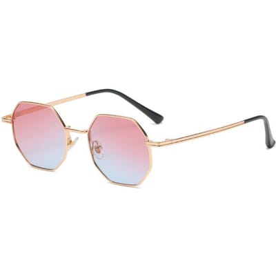 Mode Nieuwe Polygonale Metalen Zonnebrillen Retro Dames Brillen Klassieke Trend Luxe Rijden Reizen Brillen Uv400